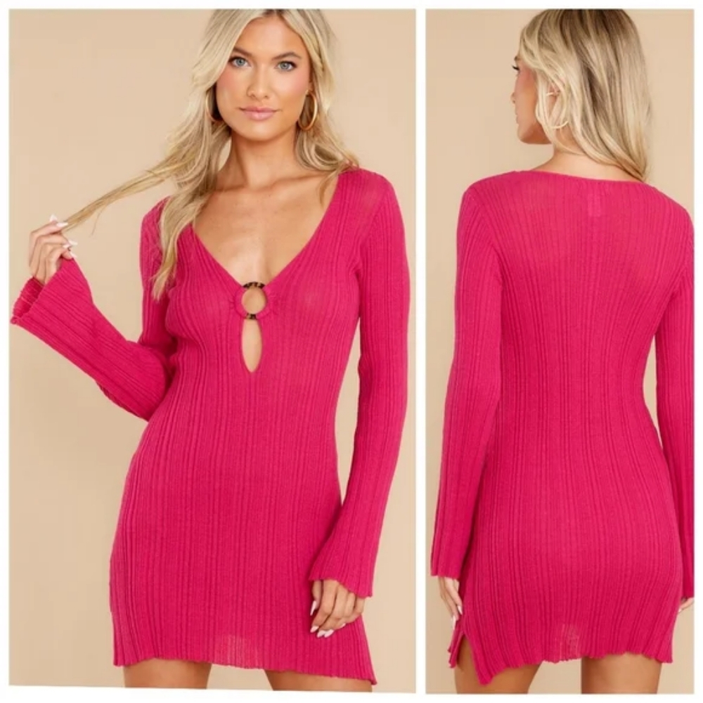 L*Space Wailea Coverup Dress Bougainvillea Magenta